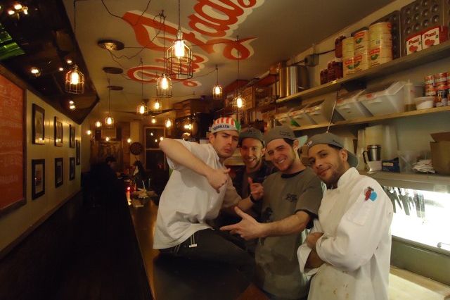 From left to right: Co-Owner Peter Entner, Manager Mac Pohanka, Co-Owner Glen Hudson, and Sous-Chef Jesus Agosto